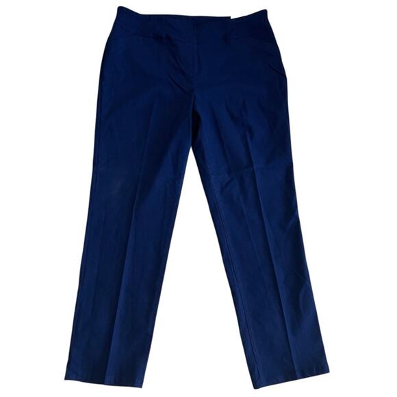 Kim Rogers Navy Blue Pants Women's 18 Average Straight Leg Stretch Career NWT - Picture 1 of 5